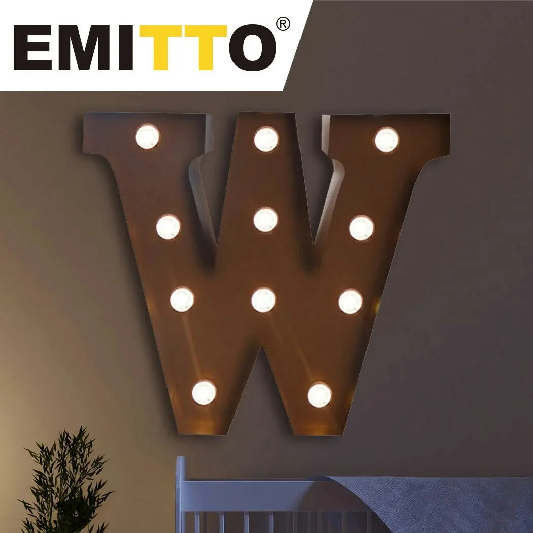 Traderight Group  LED Metal Letter Lights Free Standing Hanging Marquee Event Party D?cor Letter W