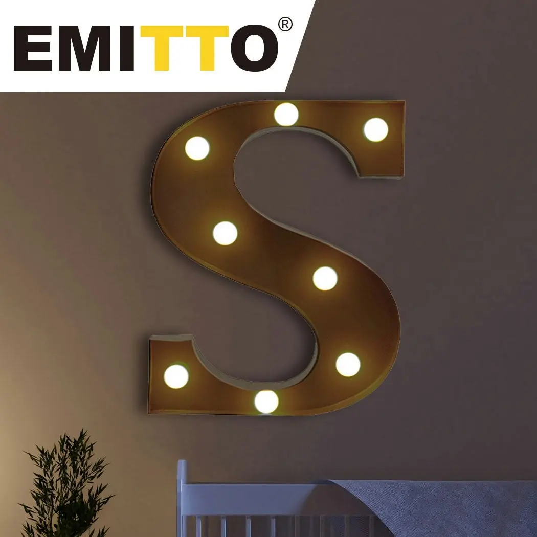 Traderight Group  LED Metal Letter Lights Free Standing Hanging Marquee Event Party D?cor Letter S