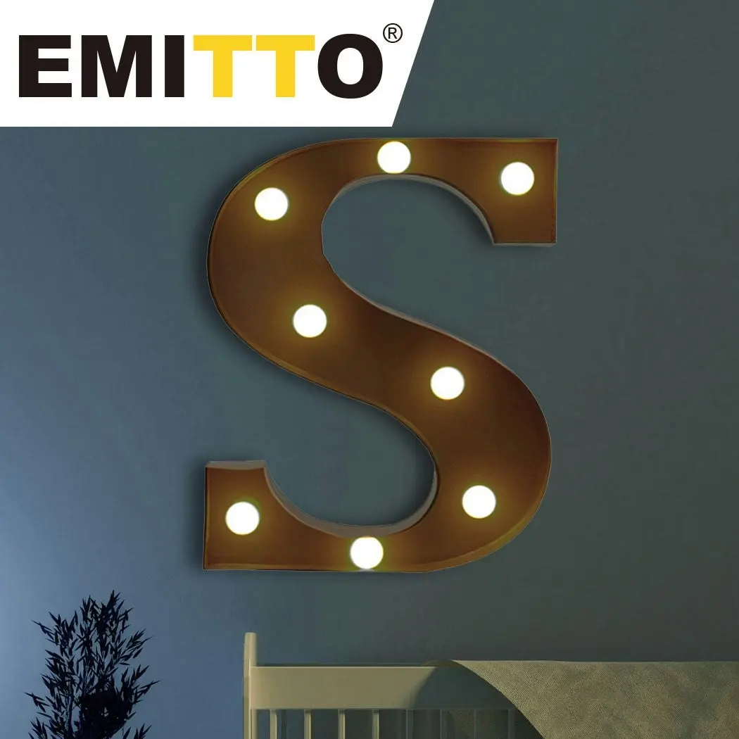 Traderight Group  LED Metal Letter Lights Free Standing Hanging Marquee Event Party D?cor Letter S