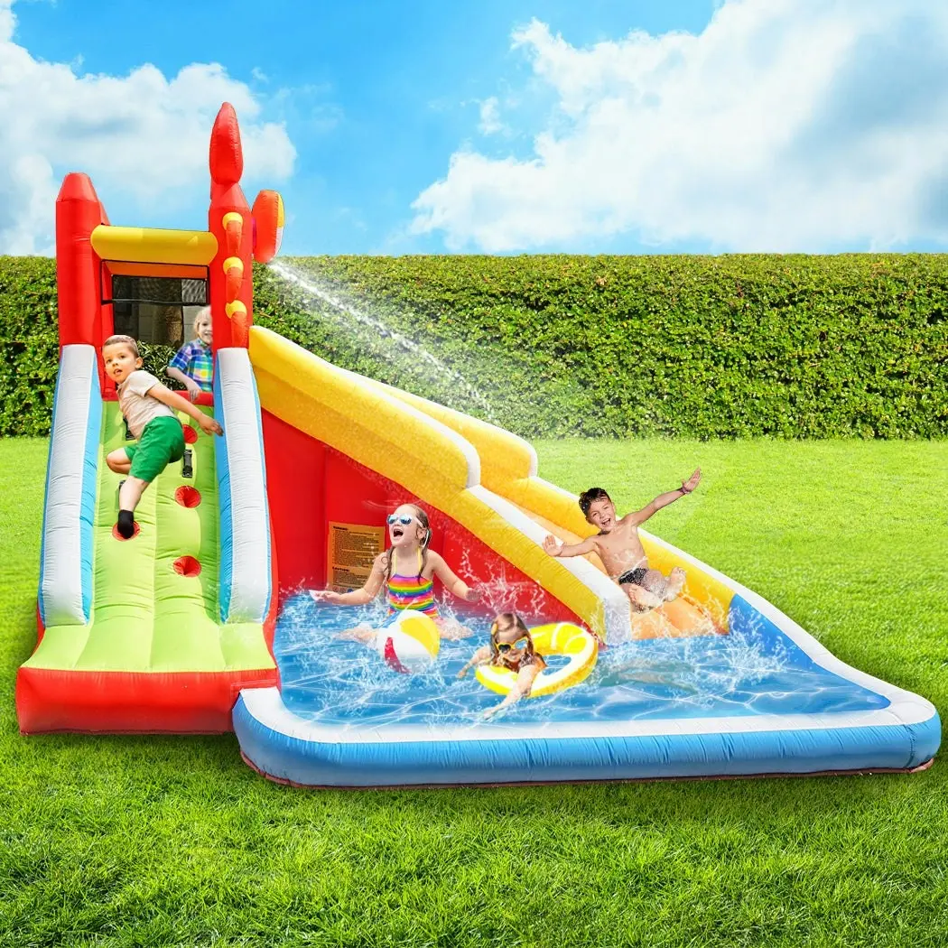 BoPeep Inflatable Water Slide Kids Jumping Castle Outdoor Park Pool Toys Splash