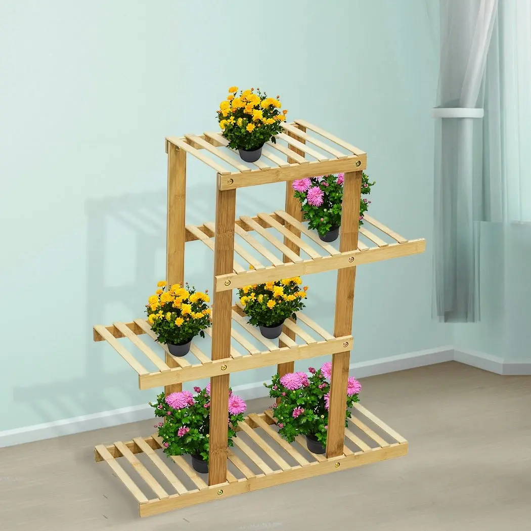 Levede 4 Tier Plant Stand Outdoor Indoor Flower Pots Rack Garden Shelf