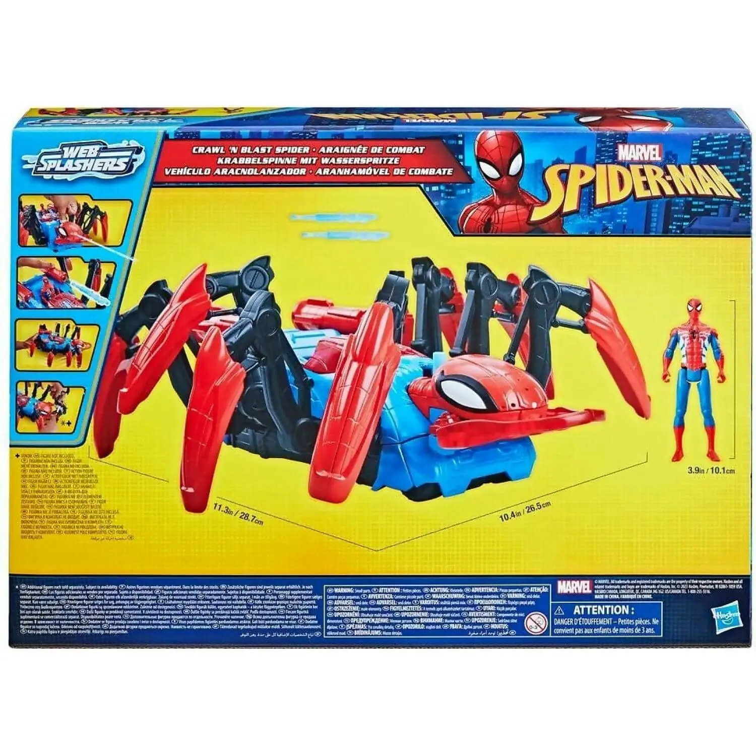 Marvel - Spider-man Crawl 'n Blast Spider With Action Figure 2-in-1 Blast Feature Toy Cars