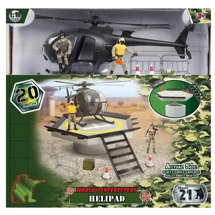 World Peacekeepers Helpad With Helicopter Playset