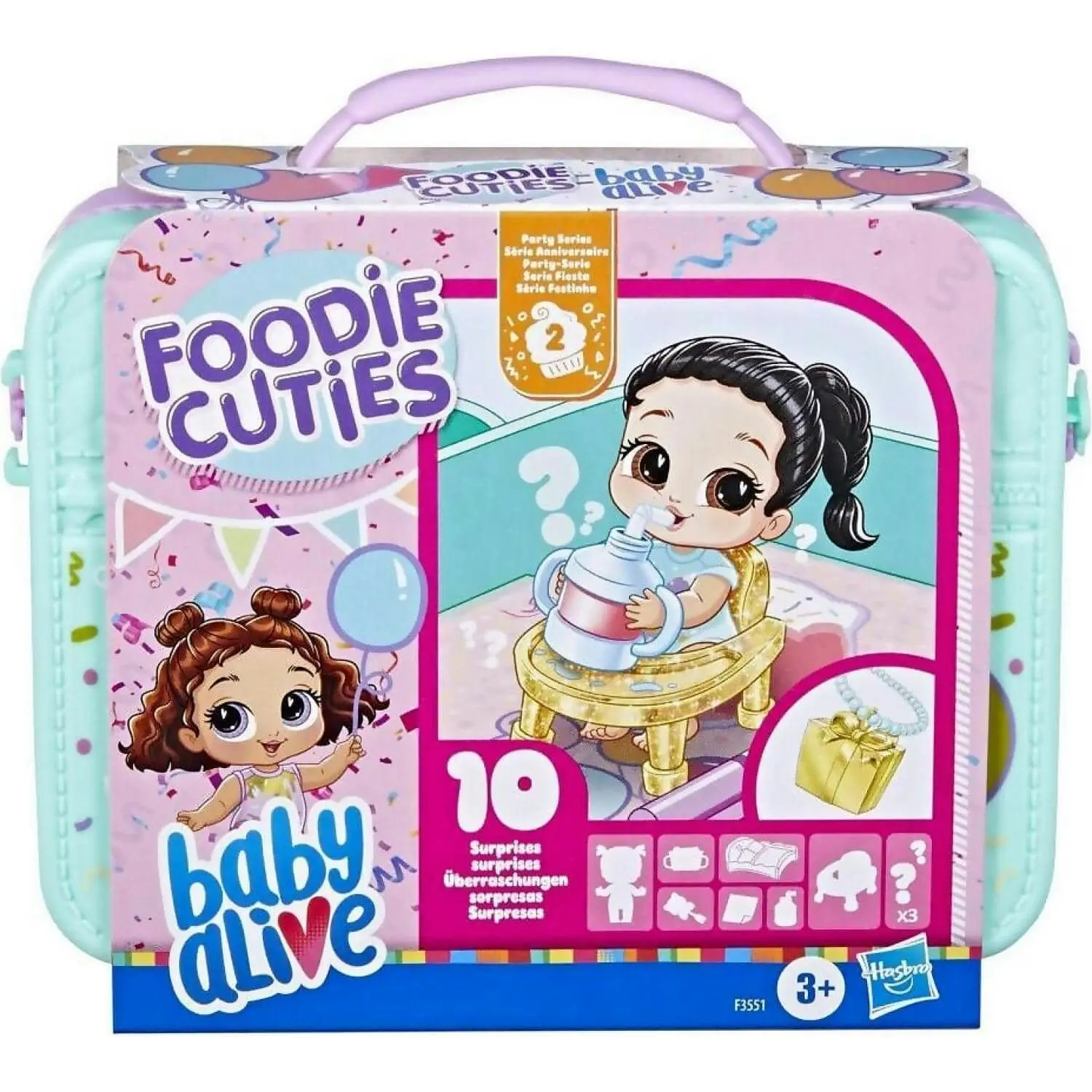 Baby Alive - Foodie Cuties Party Series 2 Surprise Toy 3-inch Doll For Kids 3 And Up 10 Surprises In Portable Case - Hasbro