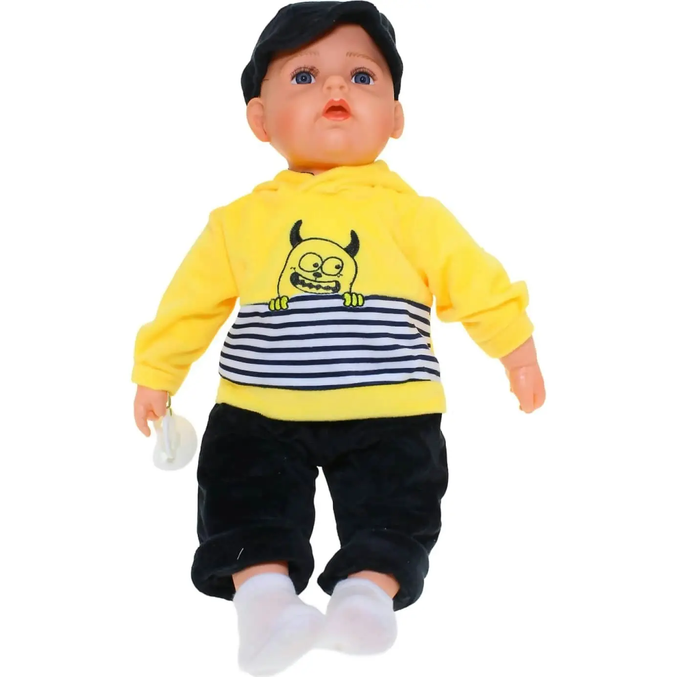 Cotton Candy - Baby Doll Oliver With Dummy - Yellow Jumper