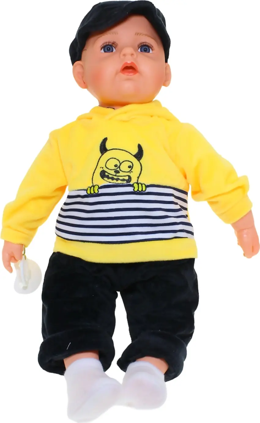 Cotton Candy - Baby Doll Oliver With Dummy - Yellow Jumper