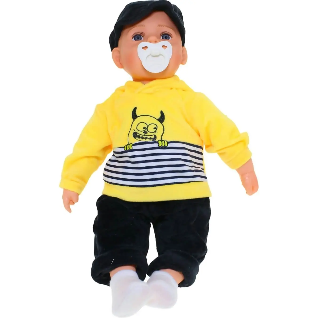 Cotton Candy - Baby Doll Oliver With Dummy - Yellow Jumper