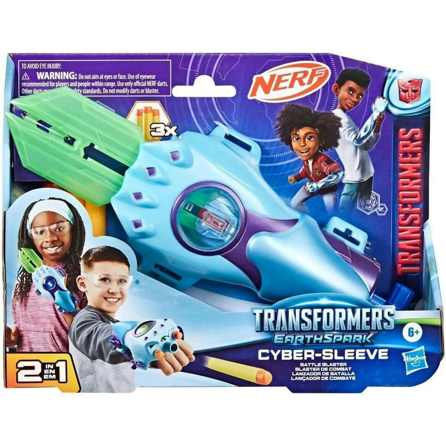 Nerf - Transformers Earthspark Cyber-sleeve Battle Blaster Toy Interactive Toys For 6+ - Hasbro