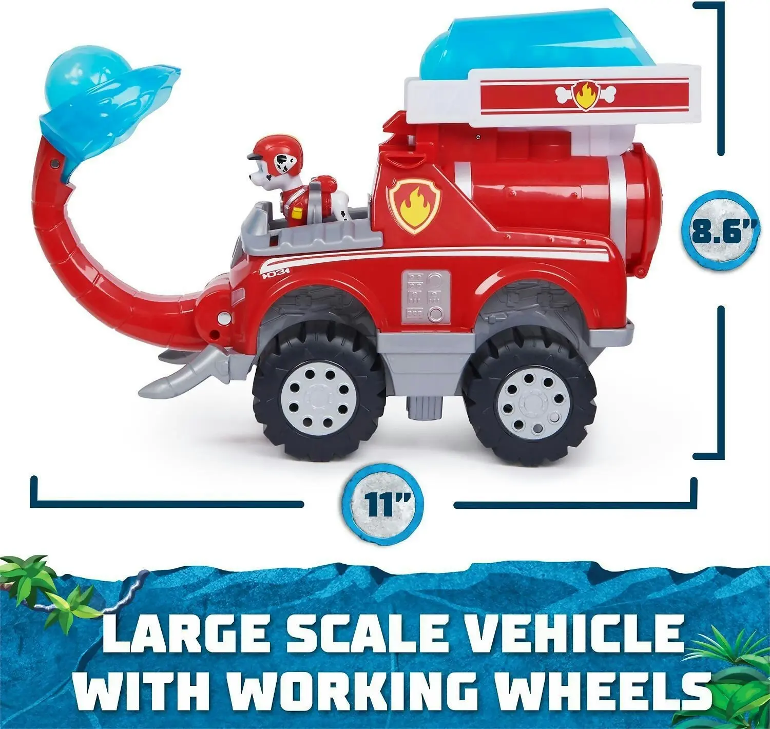 Paw Patrol - Jungle Pups Marshall Elephant Firetruck With Projectile Launcher - Spin Master