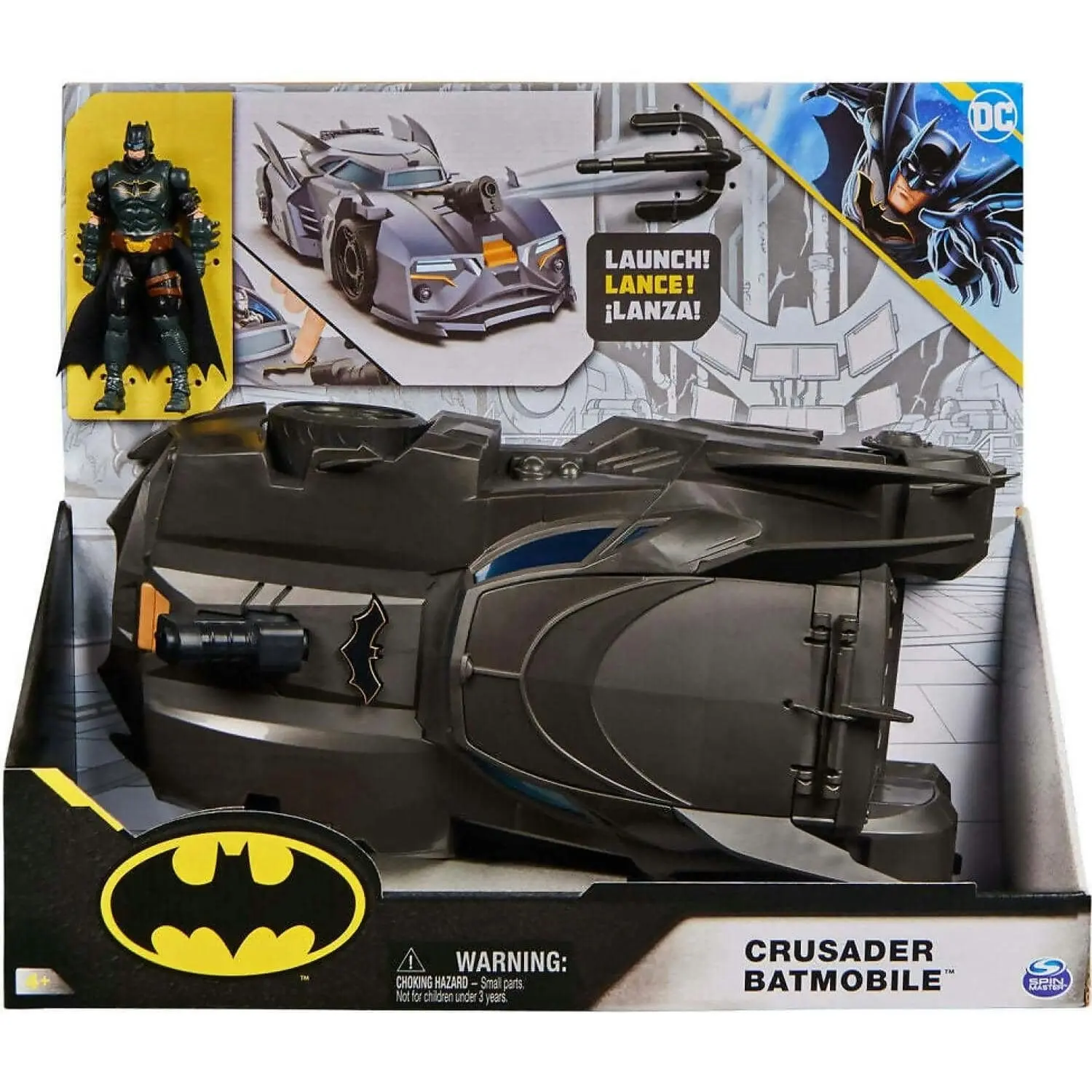 Dc - Batman Crusader Batmobile With 4 Inch Figure