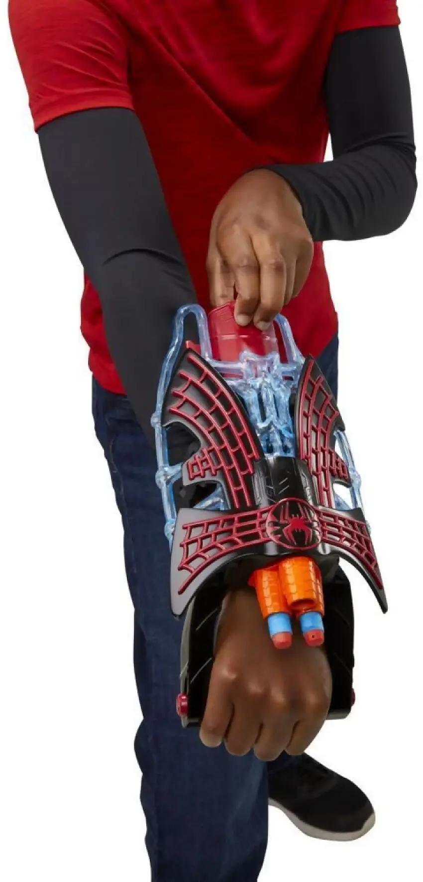 Marvel - Spider-man: Across The Spider-verse Miles Morales Tri-shot Blaster Nerf-powered Toy 3 Darts Kids Ages 5 And Up - Hasbro