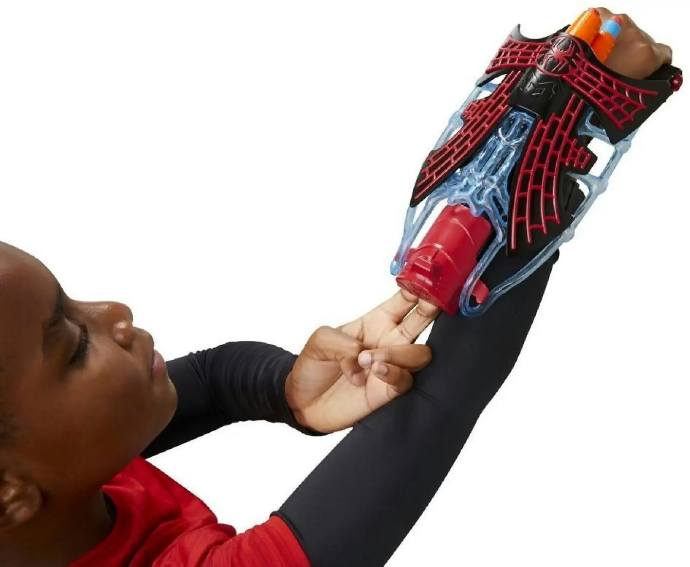 Marvel - Spider-man: Across The Spider-verse Miles Morales Tri-shot Blaster Nerf-powered Toy 3 Darts Kids Ages 5 And Up - Hasbro