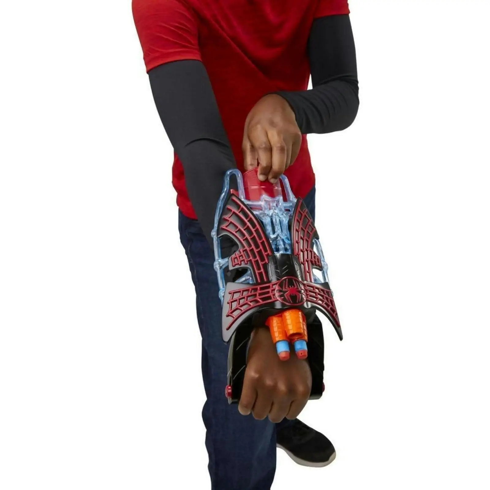 Marvel - Spider-man: Across The Spider-verse Miles Morales Tri-shot Blaster Nerf-powered Toy 3 Darts Kids Ages 5 And Up - Hasbro