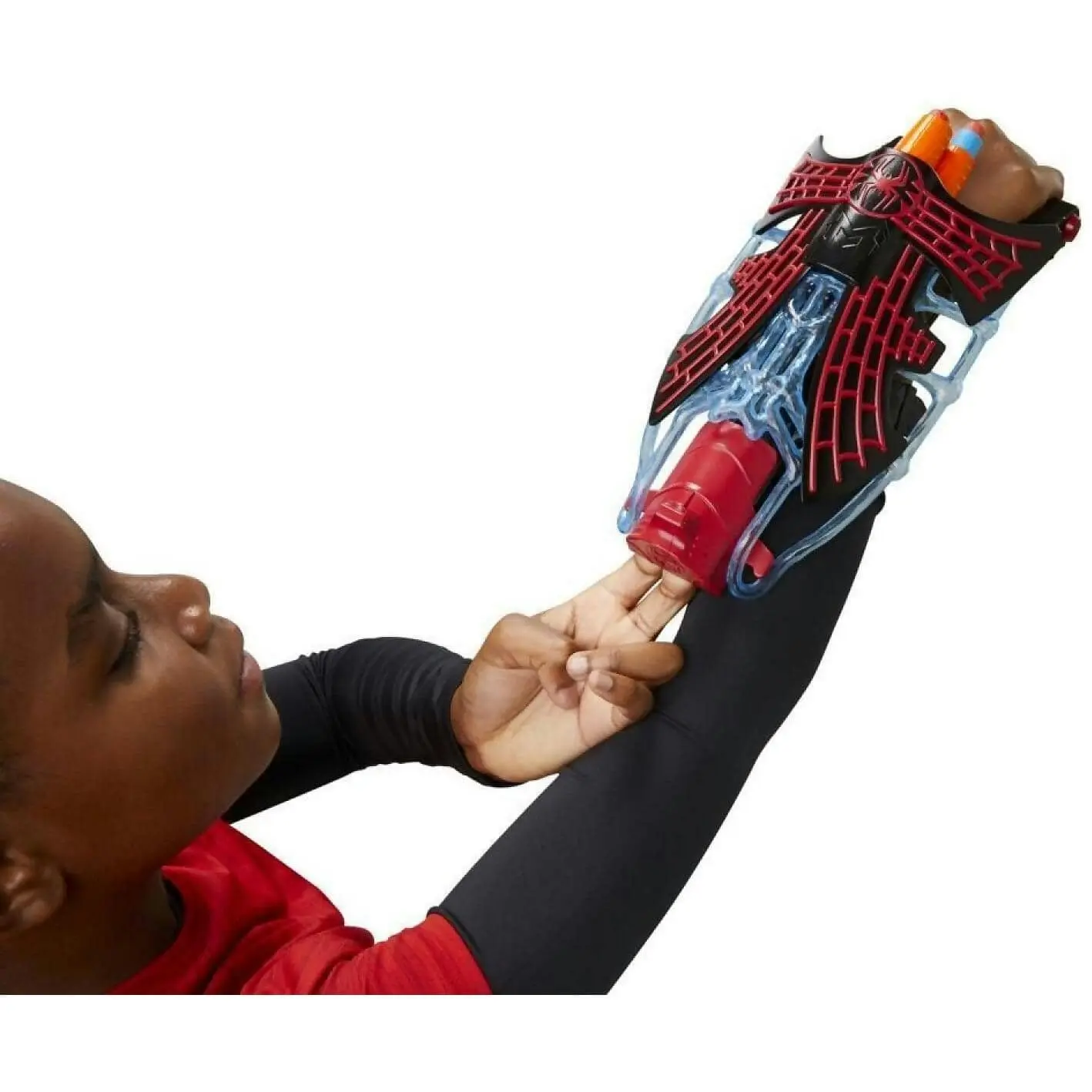 Marvel - Spider-man: Across The Spider-verse Miles Morales Tri-shot Blaster Nerf-powered Toy 3 Darts Kids Ages 5 And Up - Hasbro