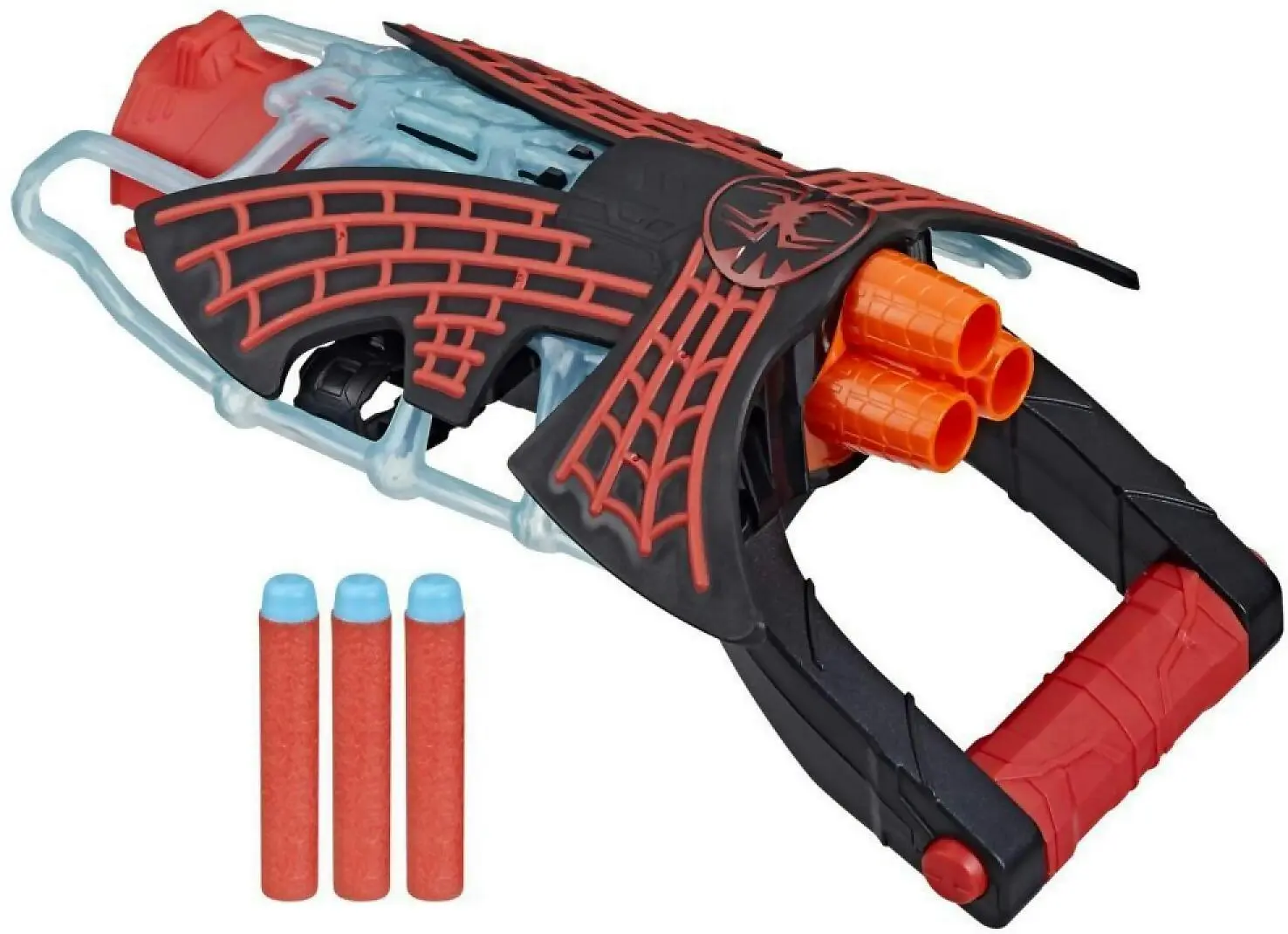 Marvel - Spider-man: Across The Spider-verse Miles Morales Tri-shot Blaster Nerf-powered Toy 3 Darts Kids Ages 5 And Up - Hasbro