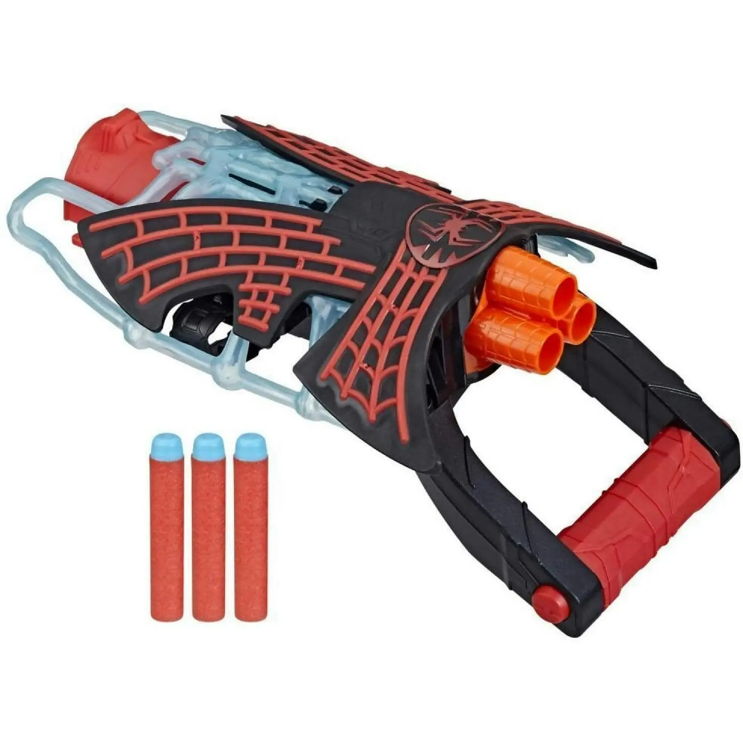 Marvel - Spider-man: Across The Spider-verse Miles Morales Tri-shot Blaster Nerf-powered Toy 3 Darts Kids Ages 5 And Up - Hasbro