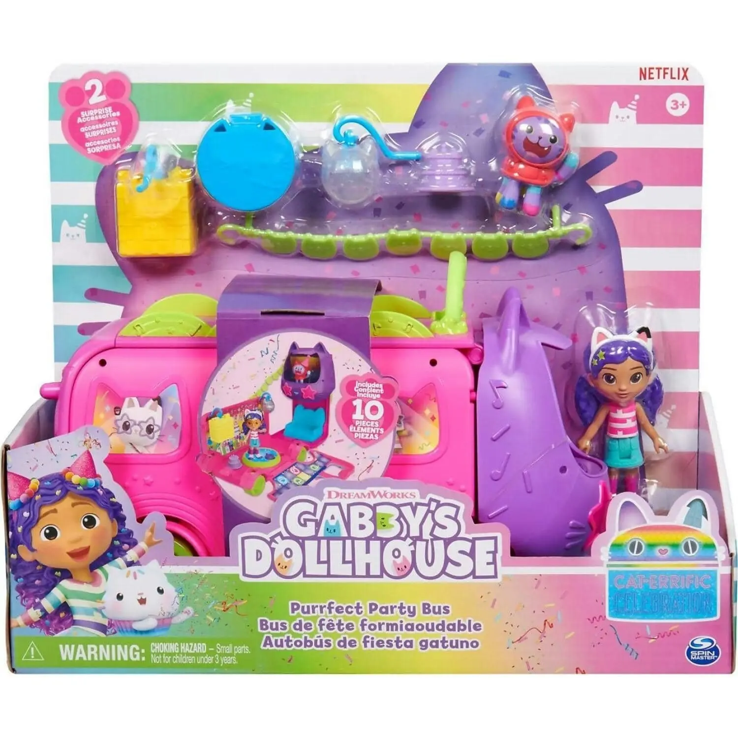 Gabby's Dollhouse - Celebration Party Bus Playset