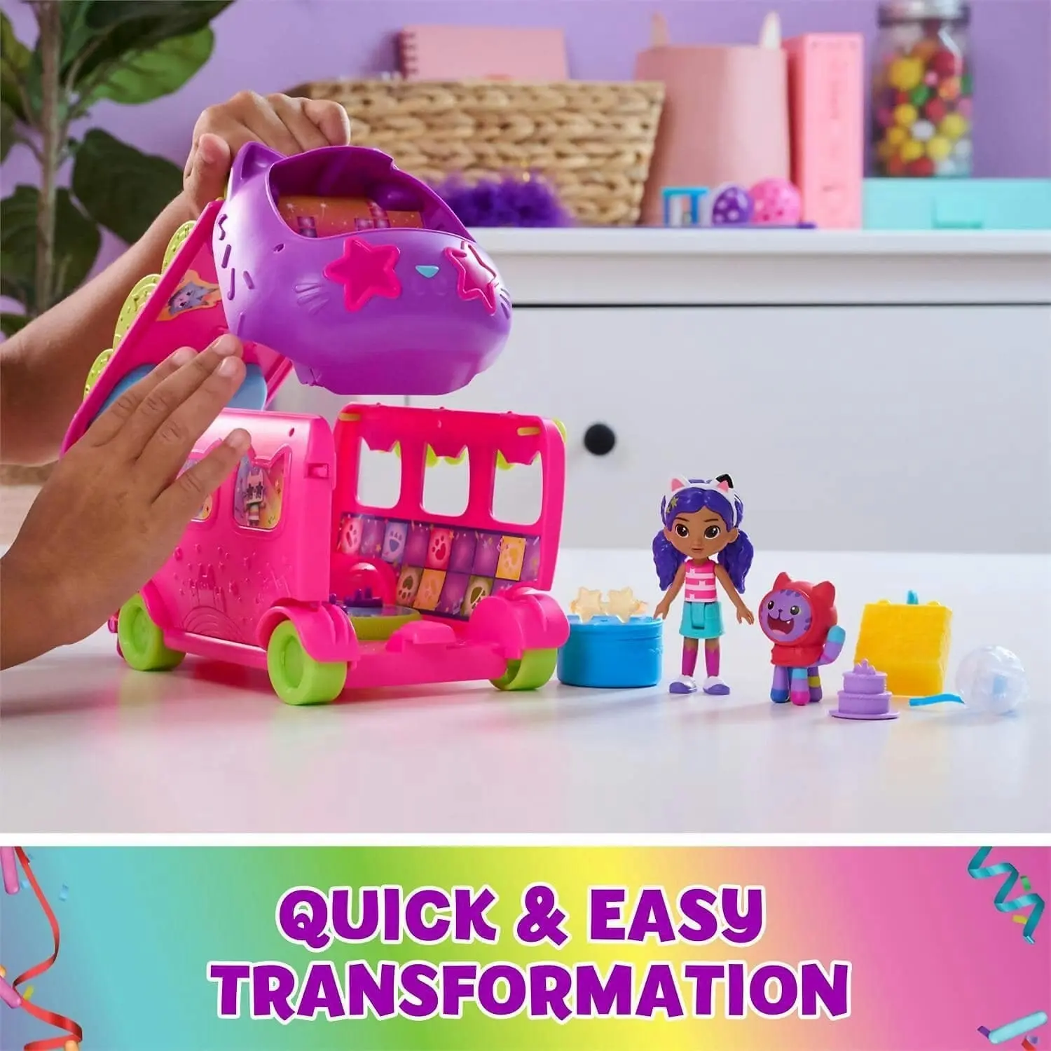 Gabby's Dollhouse - Celebration Party Bus Playset