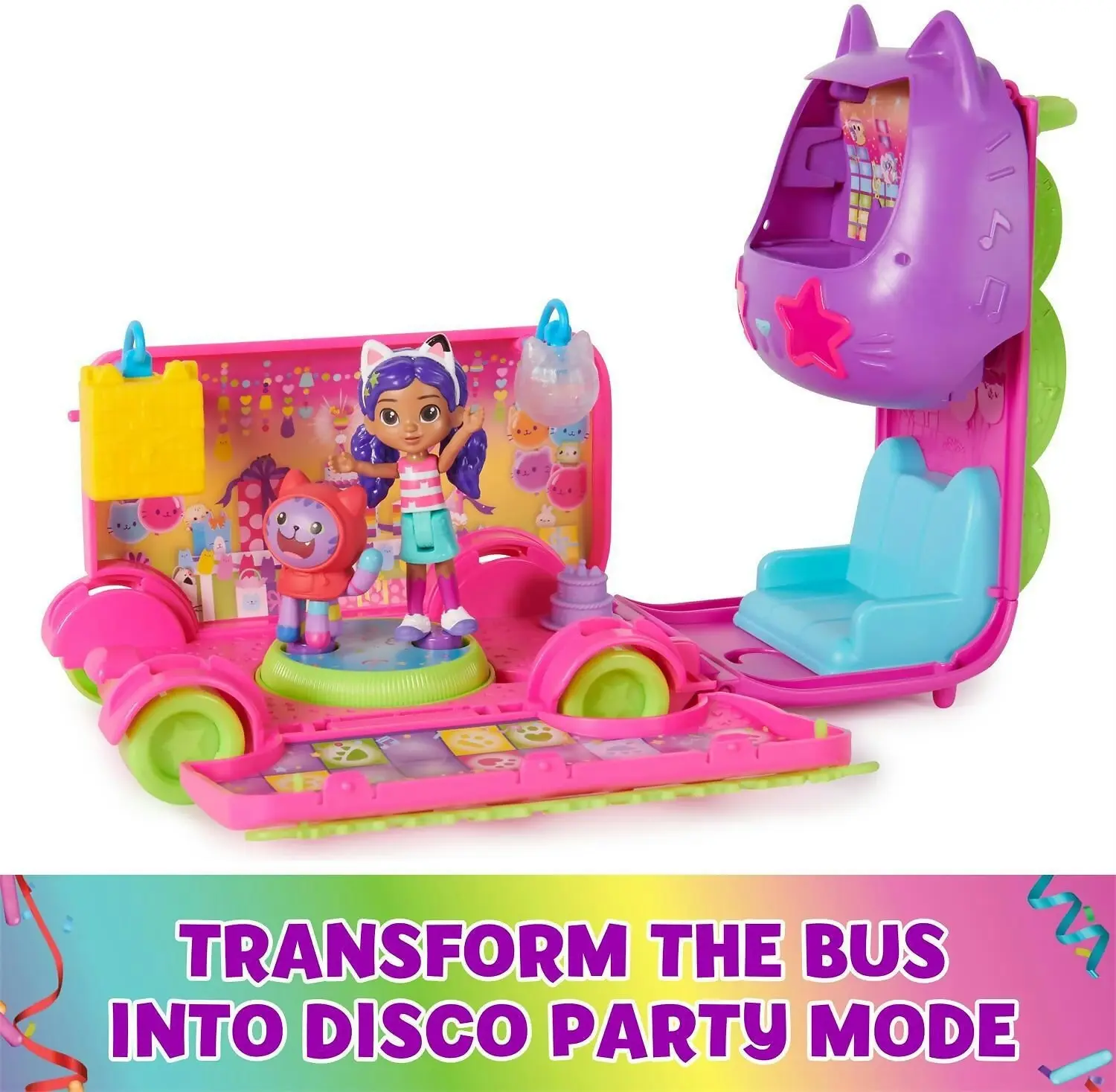 Gabby's Dollhouse - Celebration Party Bus Playset