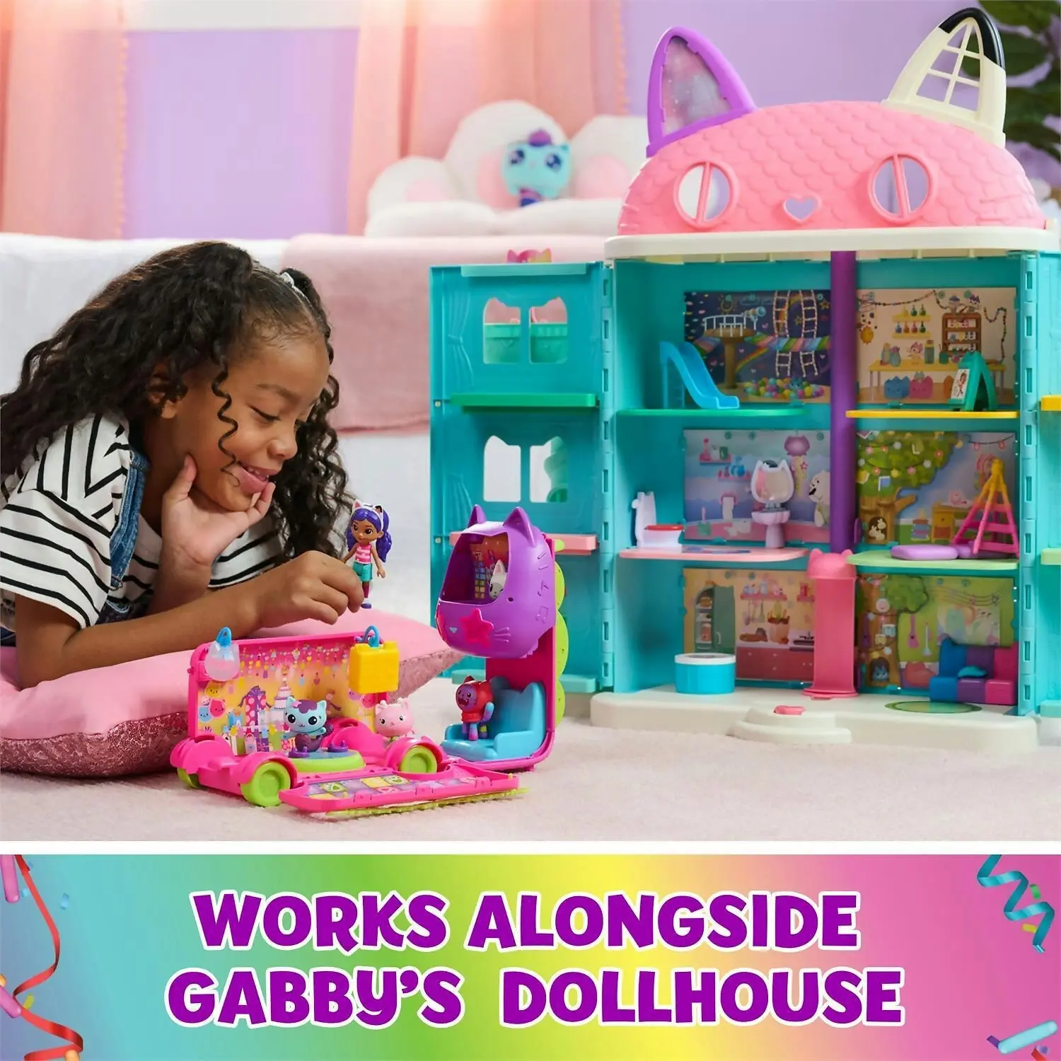 Gabby's Dollhouse - Celebration Party Bus Playset