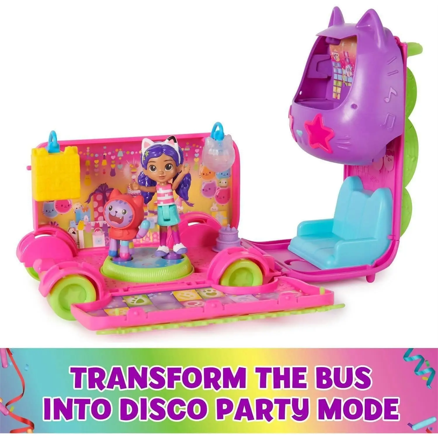 Gabby's Dollhouse - Celebration Party Bus Playset