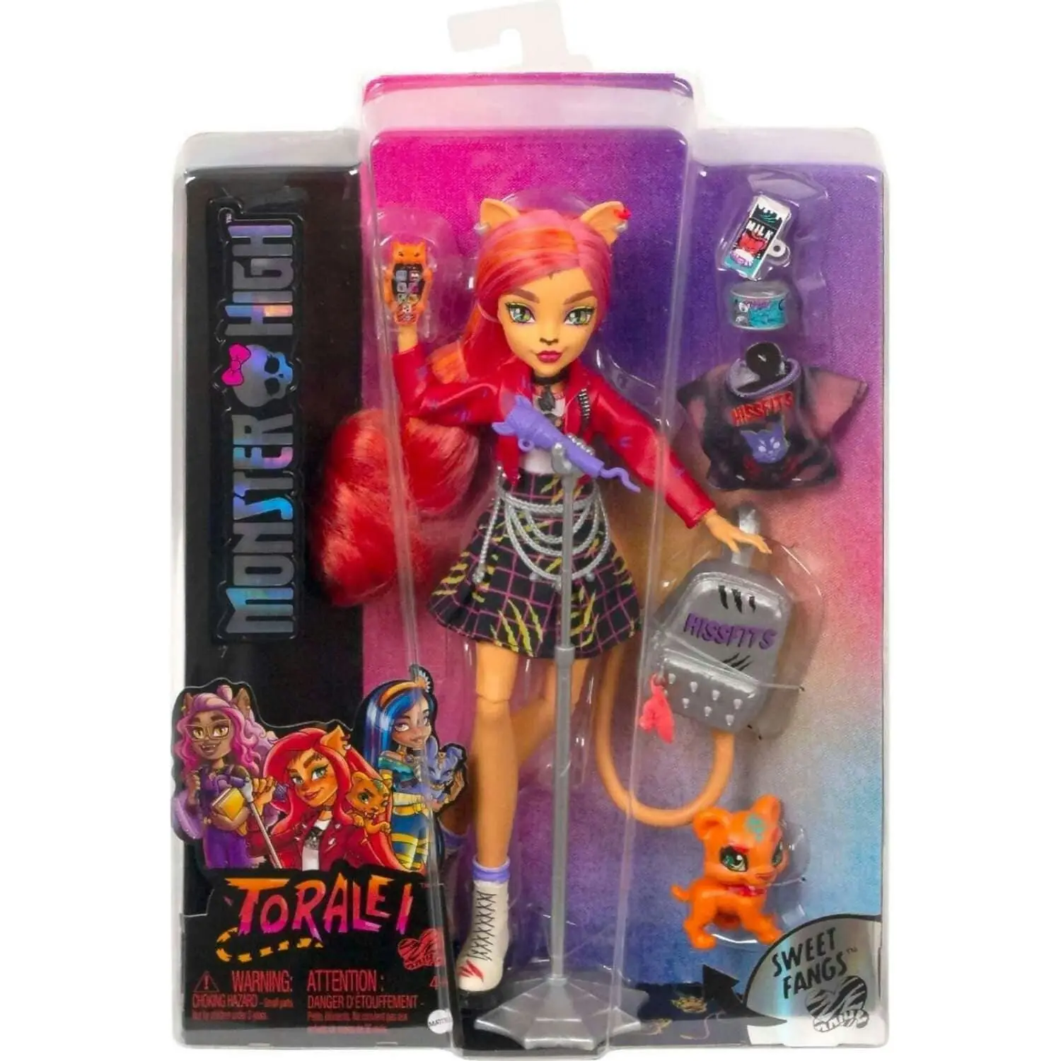 Monster High - Toralei Stripe Doll With Pet And Accessories - Mattel