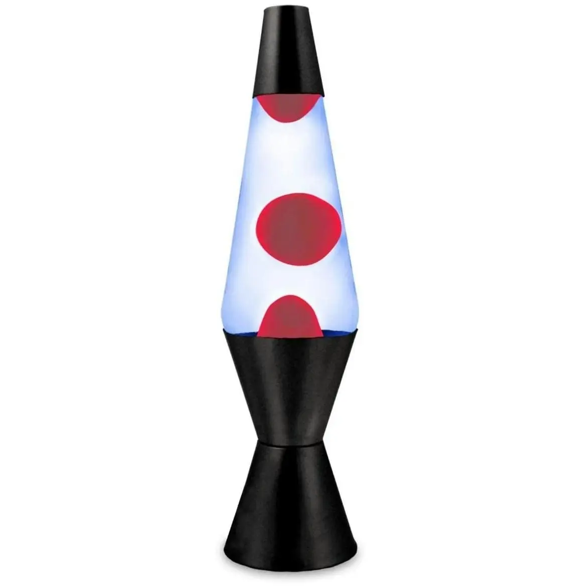 Blue Red Liquid Retro Lava Lamp Black Base