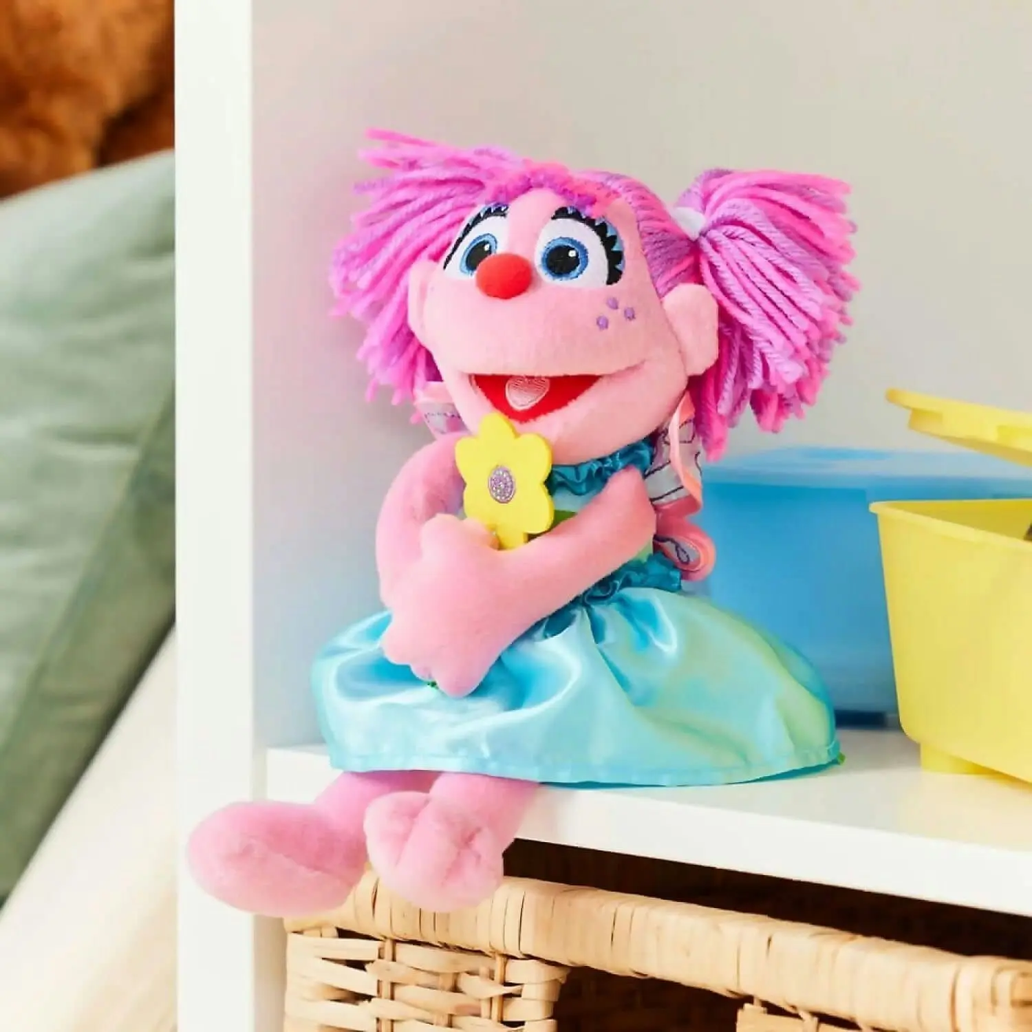 Sesame Street - Abby Cadabby Holding Flower Soft Toy 28cm - Jasnor