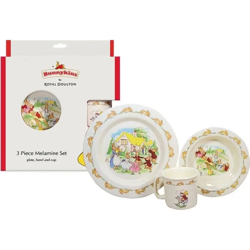 U Games - Bunnykins 3pc Set – Playing Design Red By Royal Doulton