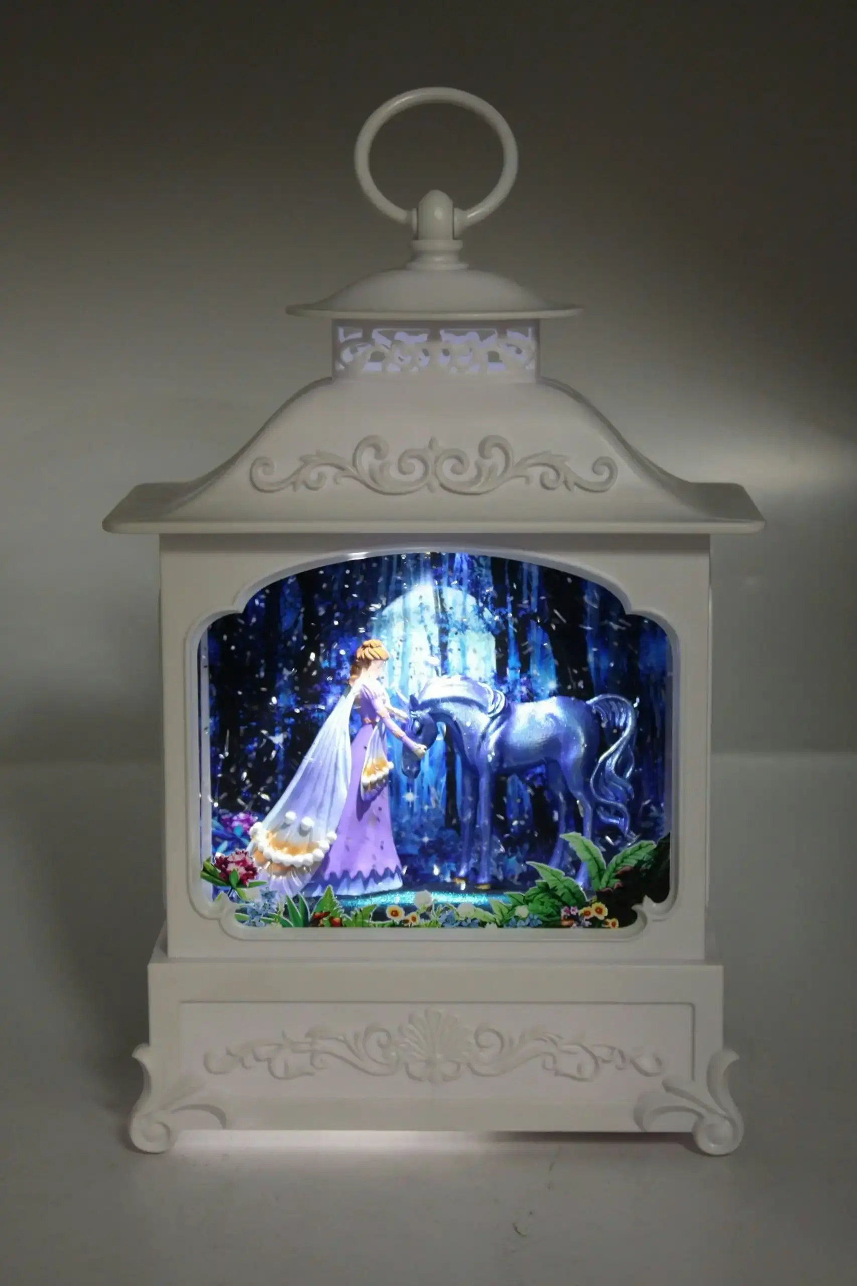 Cotton Candy -  Dark Fairy & Unicorn White Glitter Lantern