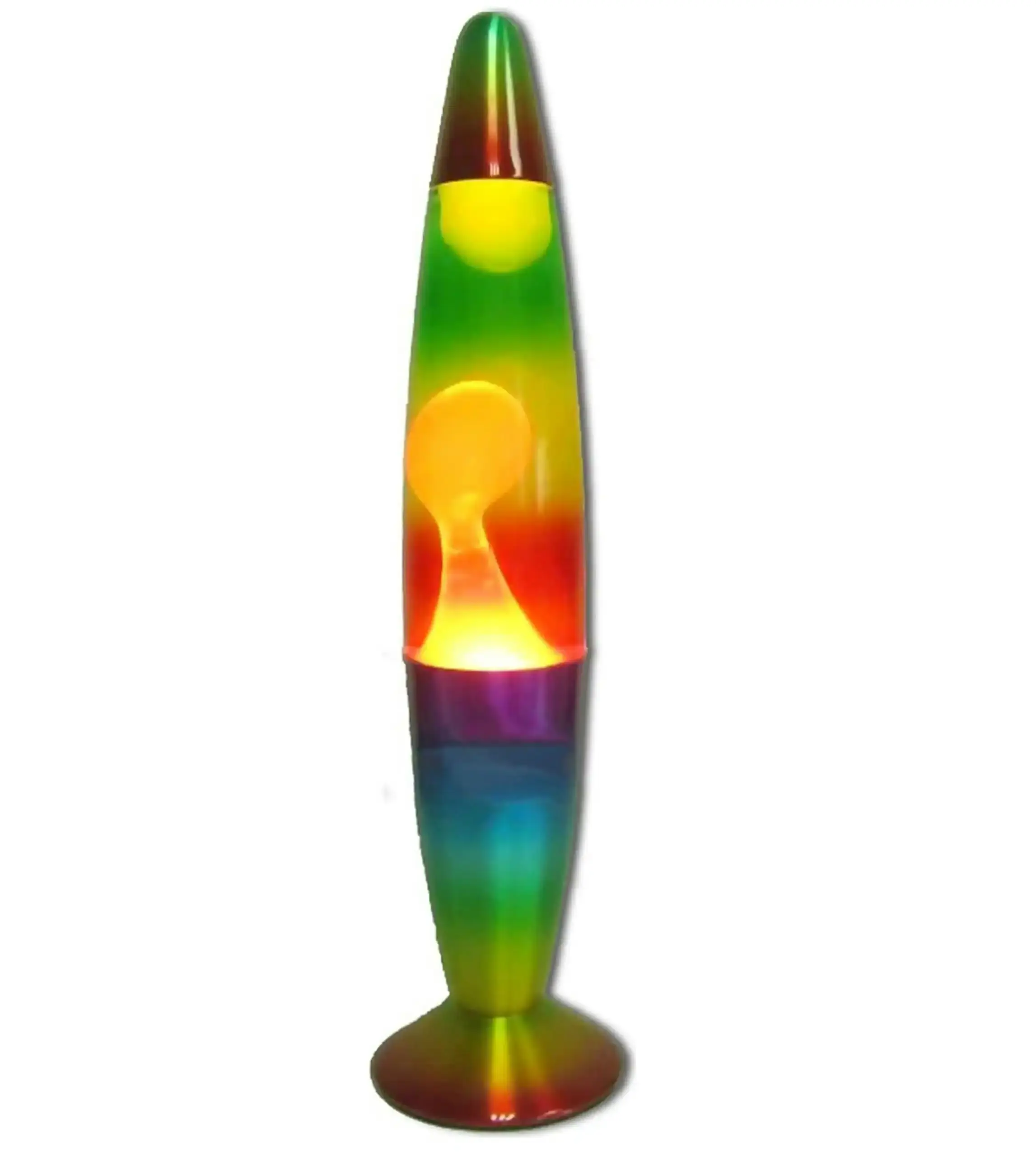 LANDMARK - Rainbow Liquid Lamp Rocket Shape 42cm