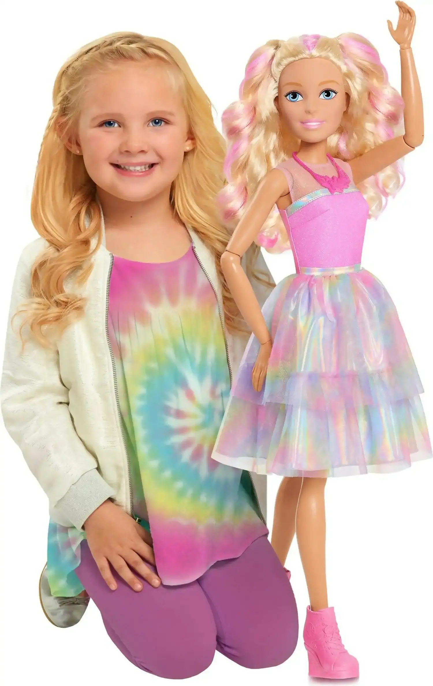 Barbie - Tye-dye Best Fashion Friend Blonde Fashion Barbie Doll Tall 28-inch (71cm) - Mattel