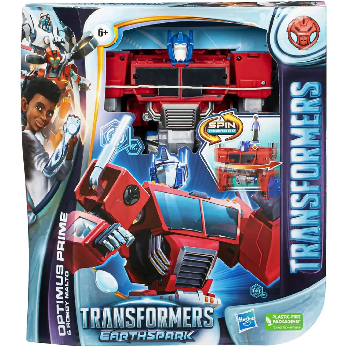 Transformers - Earthspark Spin Changer Optimus Prime & Robby Malto - Hasbro