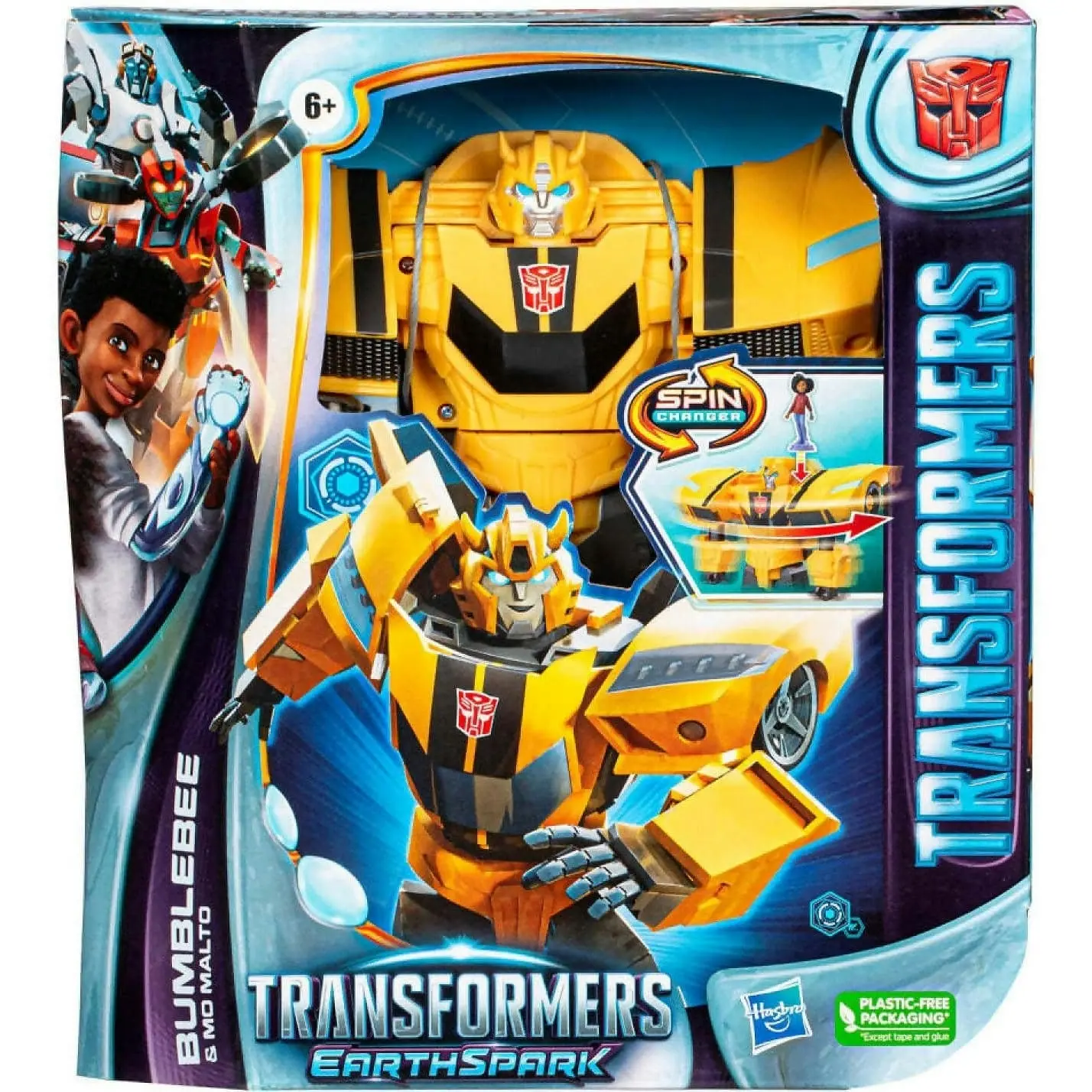 Transformers - Earthspark Spin Changer Bumblebee & Mo Malto- Hasbro