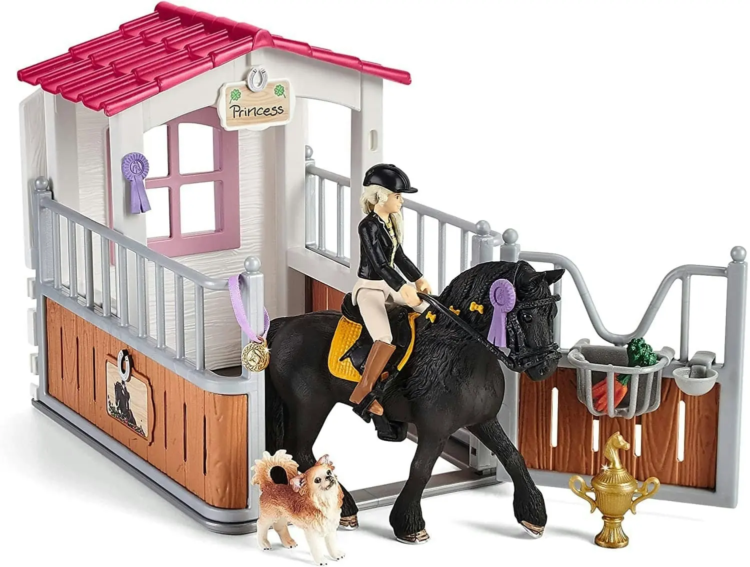 Schleich - Horse Club Horse Stall With Horse Club Tori And Princess Animal Playset