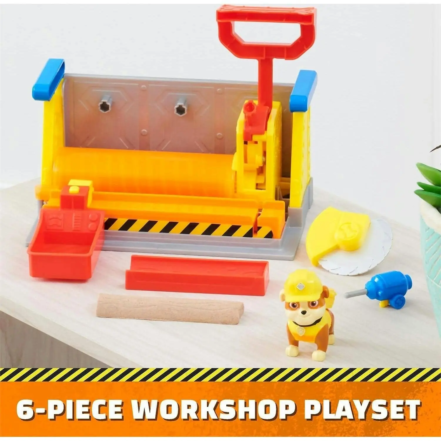 Paw Patrol -rubble & Crew Rubble`s 6 Piece Workshop Playset - Spin Master