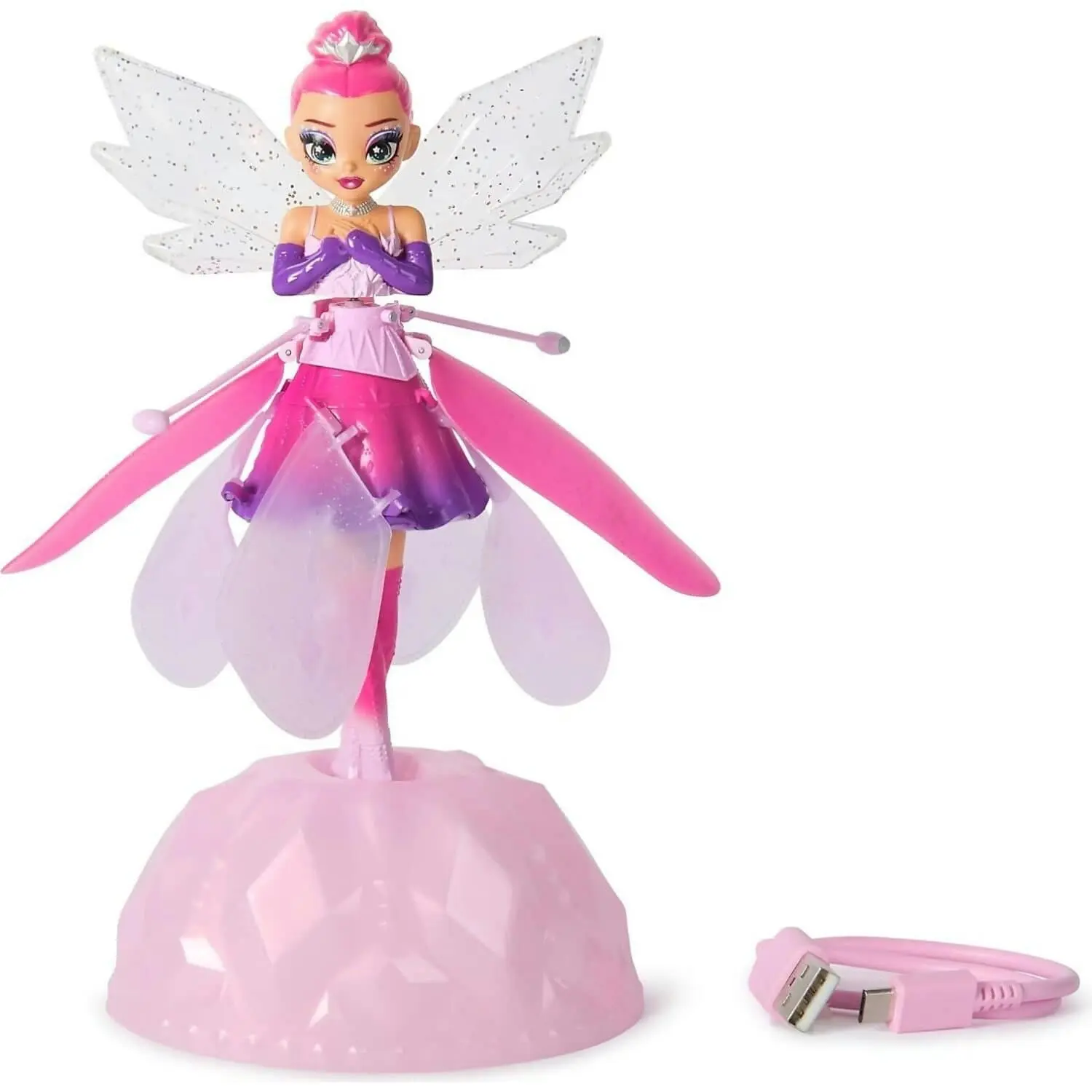 Crystal Flyers - Interactive Magical Flying Toy Doll With Crystal Wings