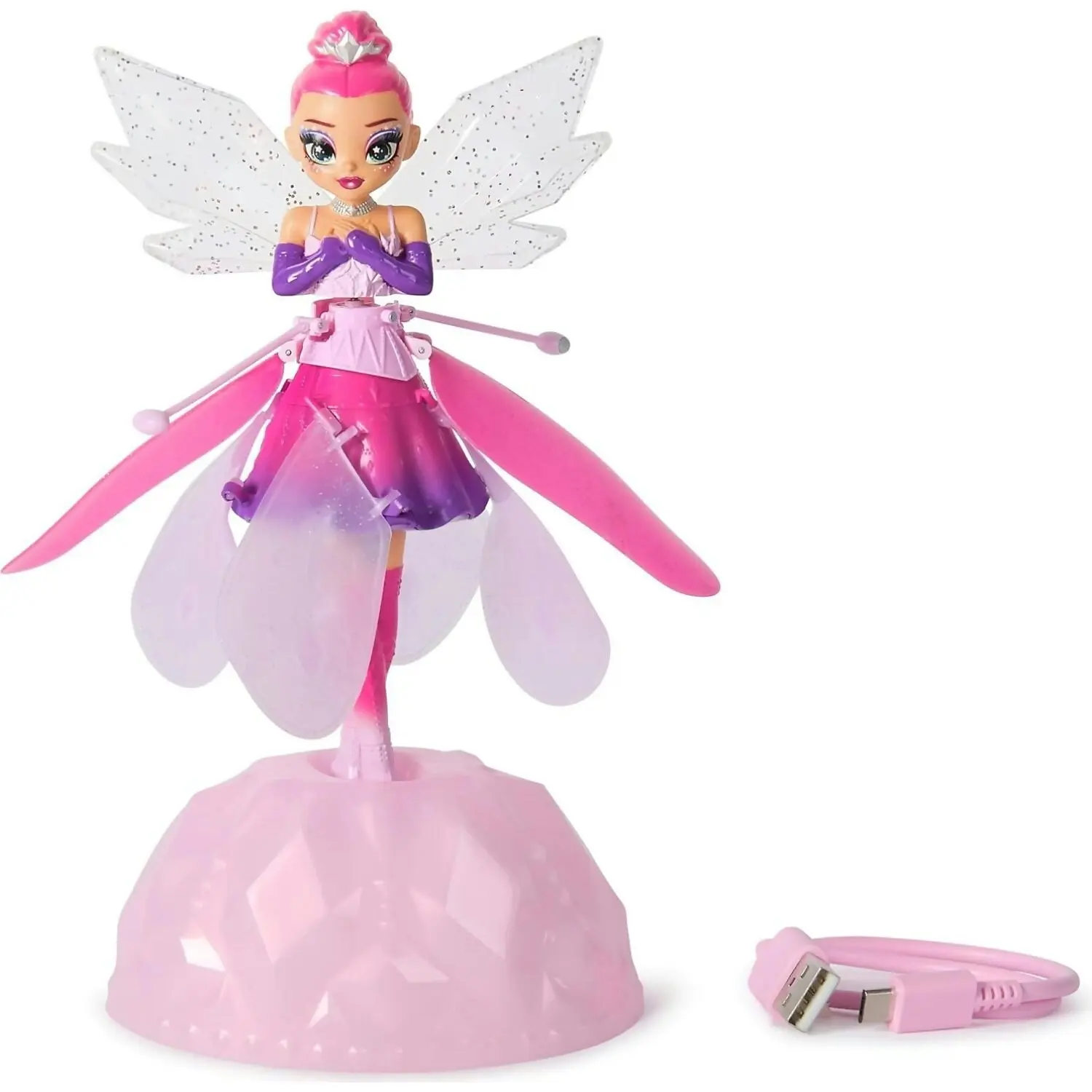 Crystal Flyers - Interactive Magical Flying Toy Doll With Crystal Wings