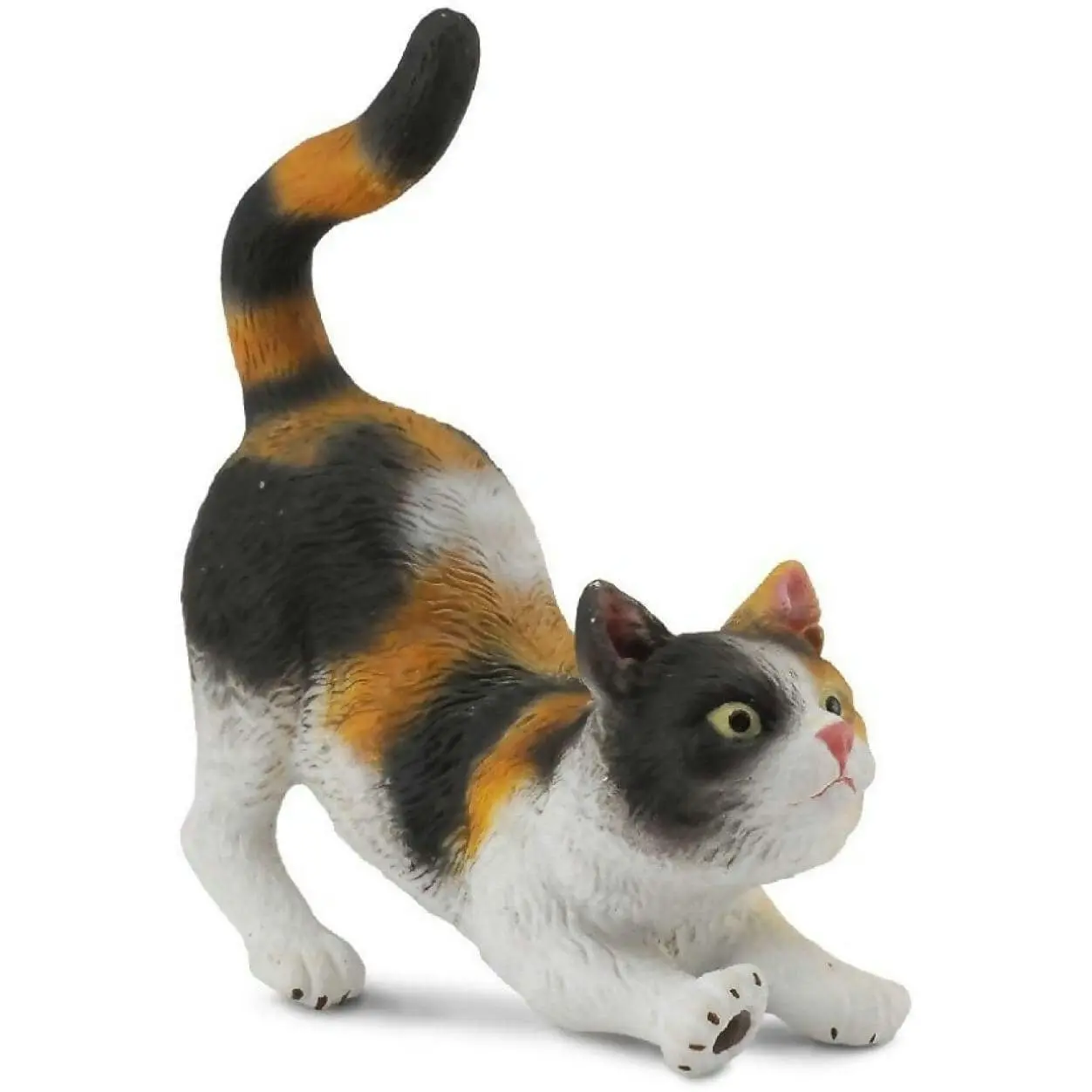 Collecta - 3 Colour Moggy House Cat Stretching Figurine