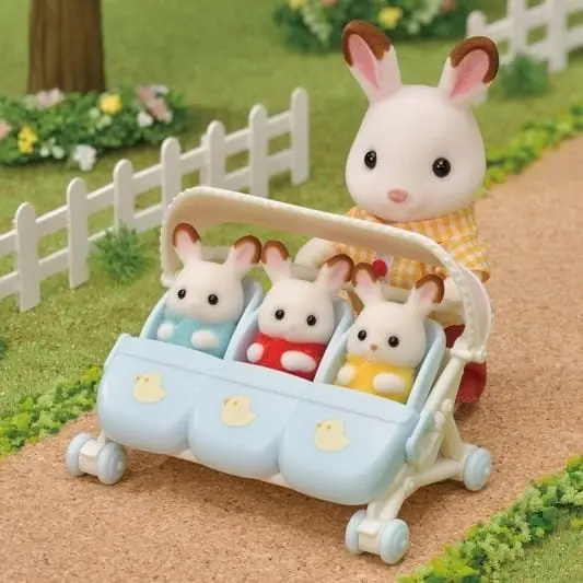 Sylvanian Families - Triplets Stroller Animal Doll Playset