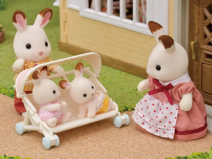 Sylvanian Families - Triplets Stroller Animal Doll Playset