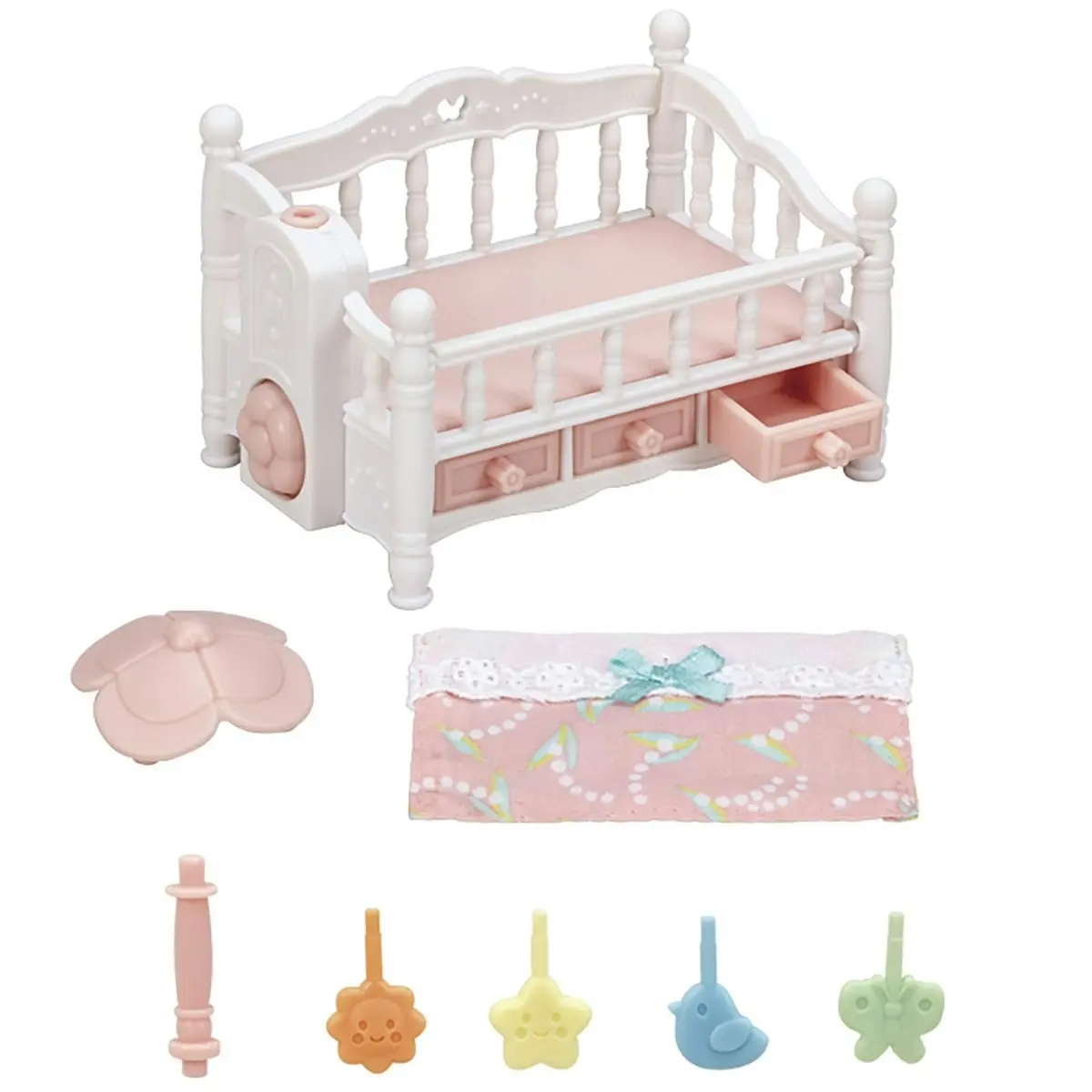 Sylvanian Families - Crib With Mobile Animal Doll Playset