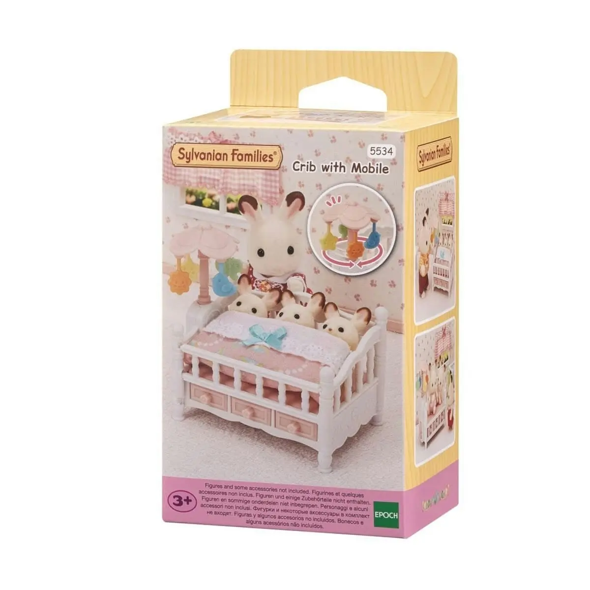 Sylvanian Families - Crib With Mobile Animal Doll Playset