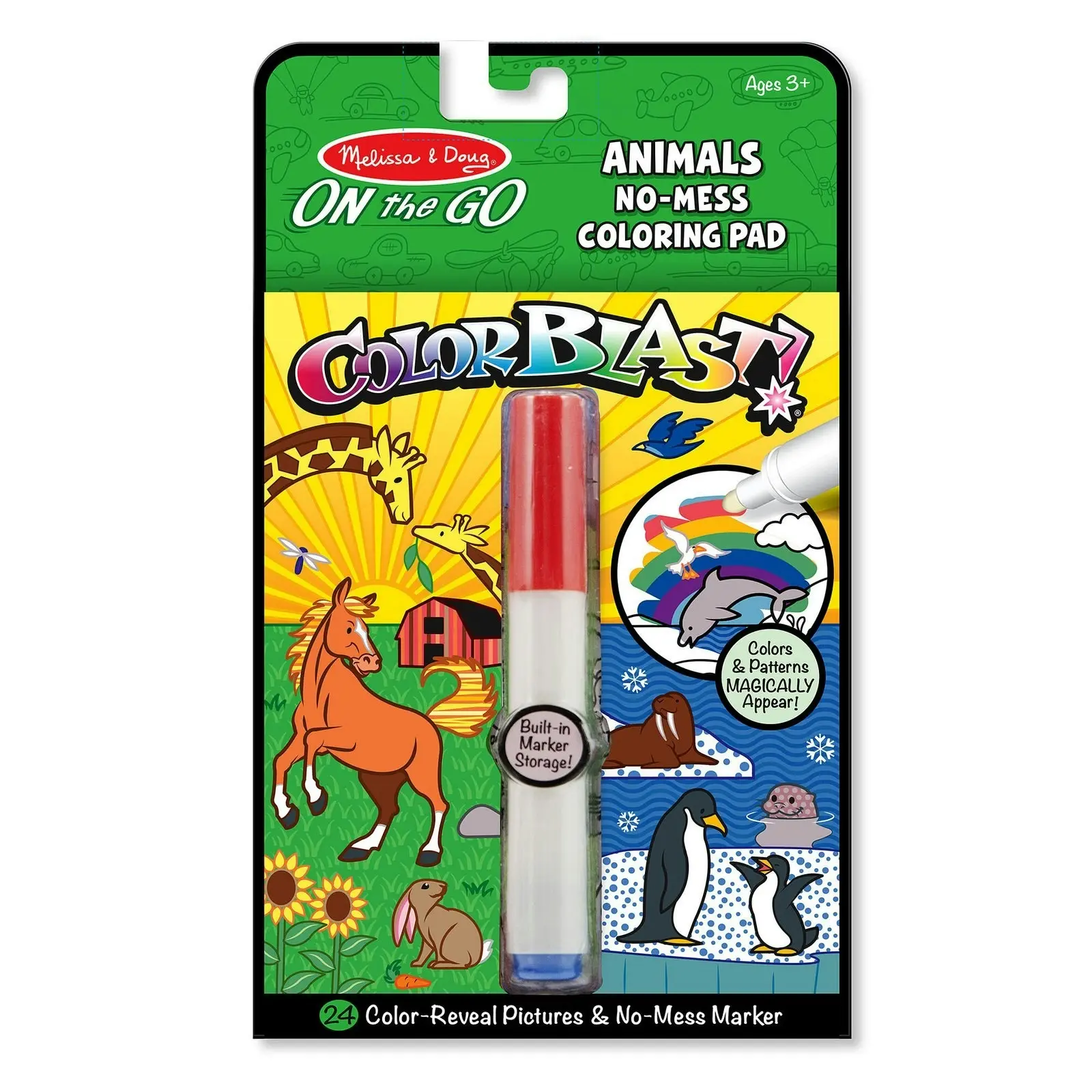 Melissa & Doug - On The Go Colourblast No-mess Colouring Pad - Animals