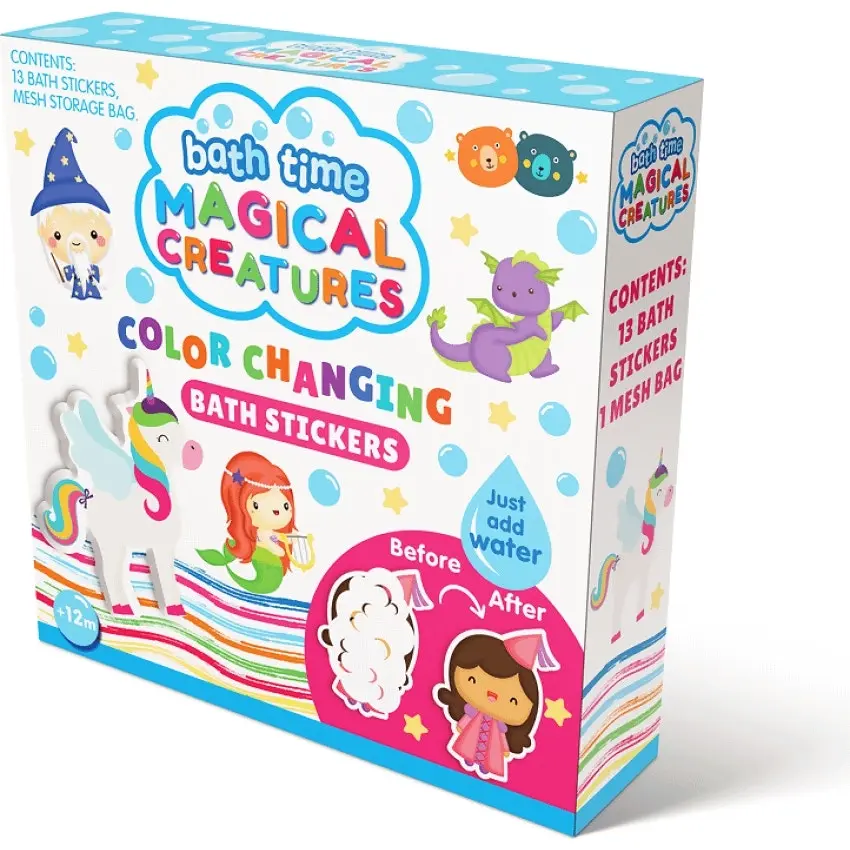 Buddy & Barney - Colour Changing Bath Stickers - Magical Creatures