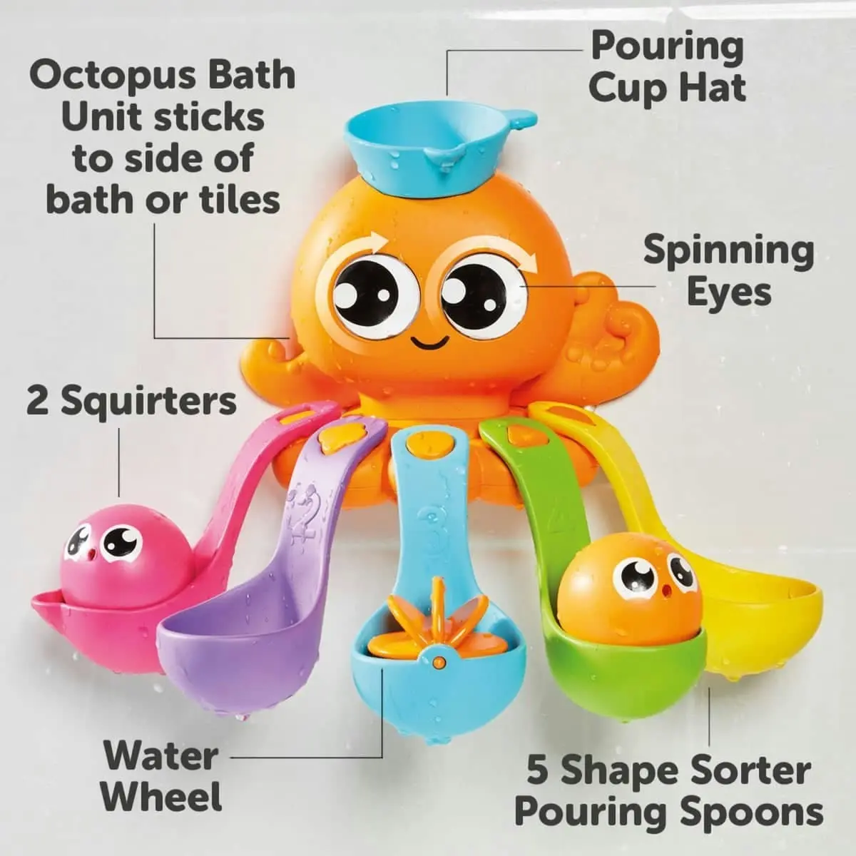 TOMY - 7 In 1 Bath Activity Octopus Playset