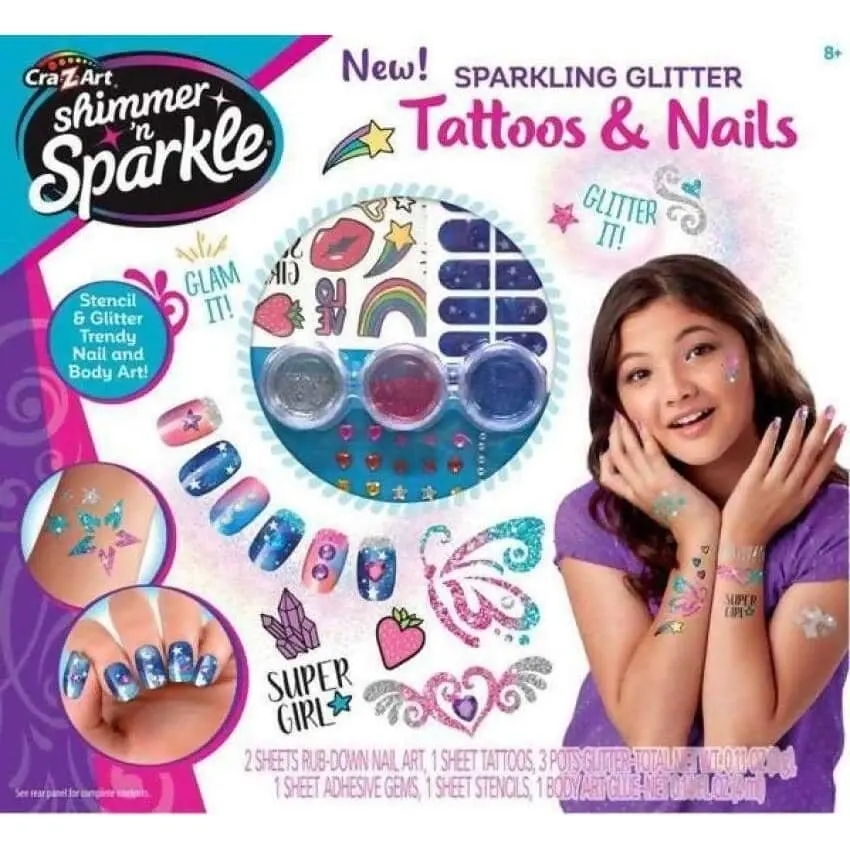 Cra-z-art - Shimmer 'n Sparkle Sparkling Glitter Tattoos & Nails