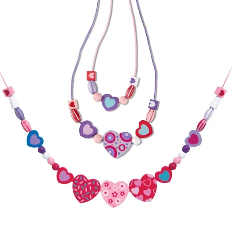 Melissa & Doug - Created By Me! Heart Beads Wooden Bead Kit