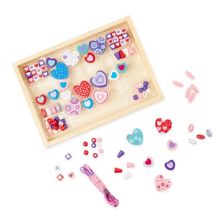 Melissa & Doug - Created By Me! Heart Beads Wooden Bead Kit