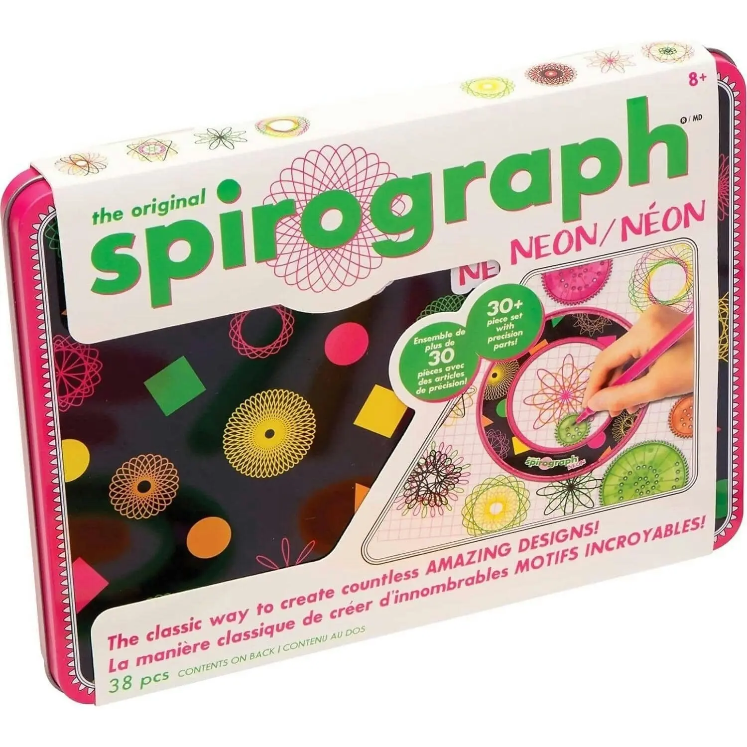 Spirograph - Neon Tin 38-pieces Kit